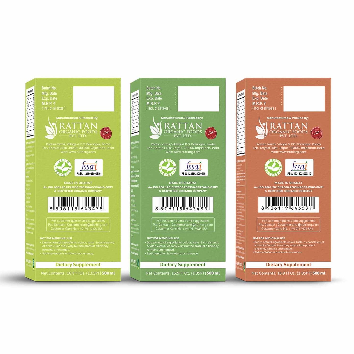 Nutriorg Immunity Booster Kit ( Amla Juice 500ml, Alovera Juice 500ml & Immunity Booster 500 ml juice)