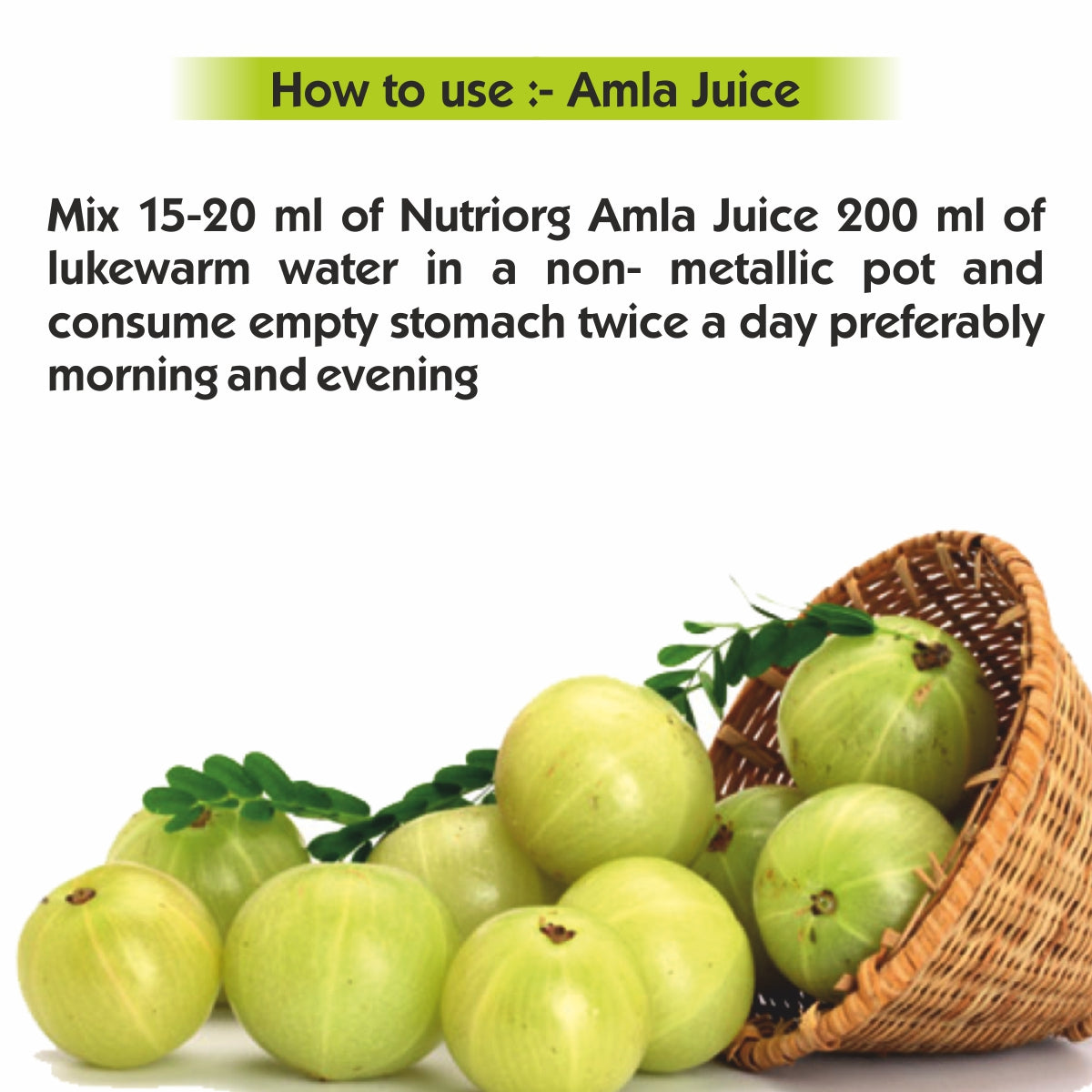 Nutriorg Amla & Aloe Vera Juice - 1000ml (Pack of 2*500ml)