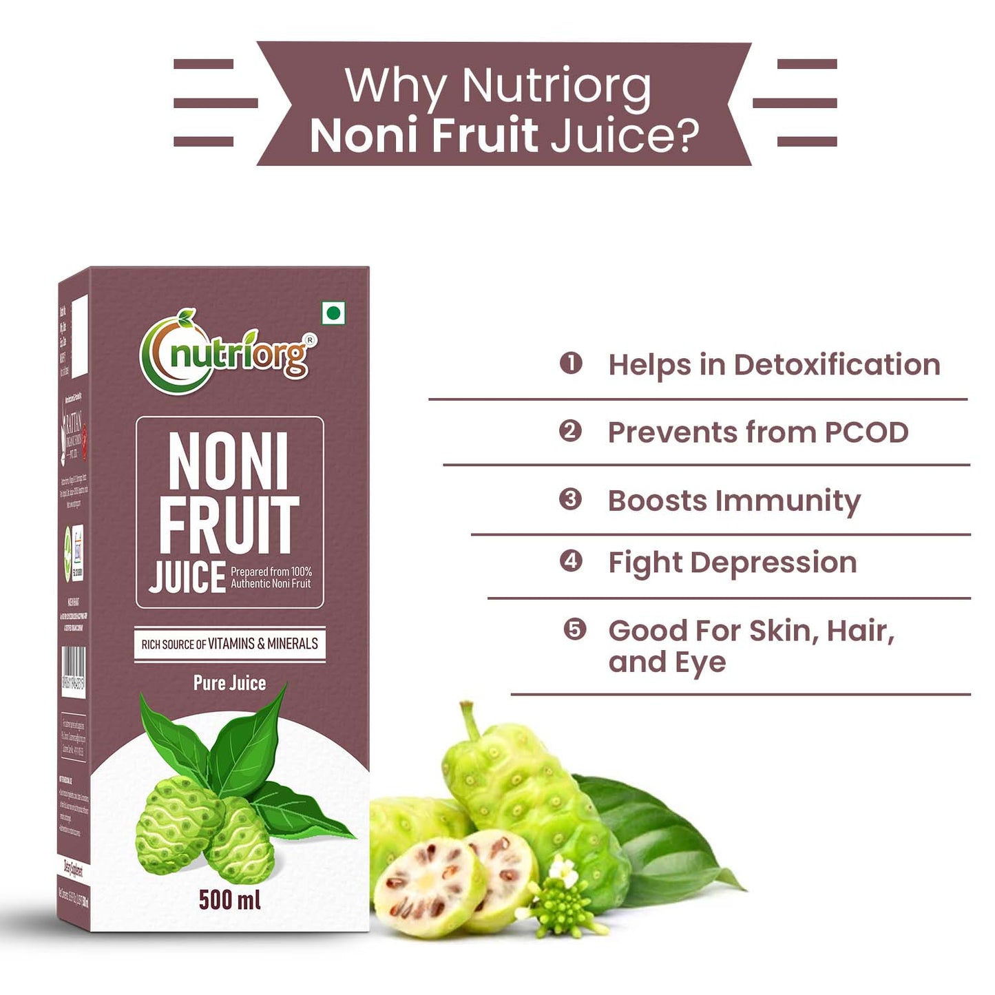 Nutriorg Noni Fruit Juice 500ml