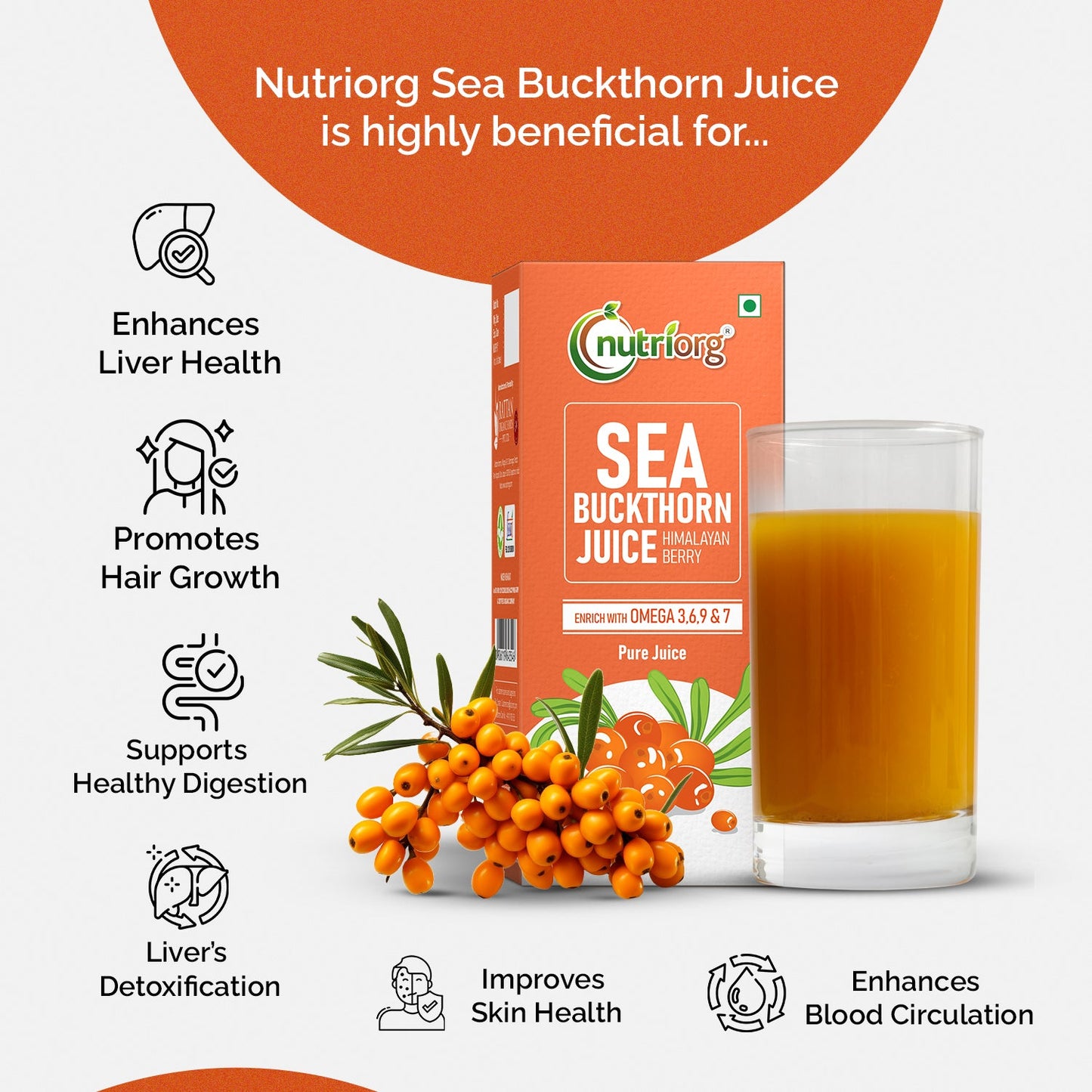 Nutriorg Sea Buckthorn Juice 500ml