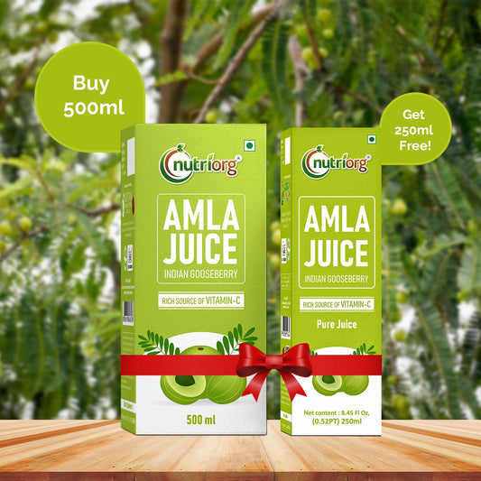 Nutriorg Amla Juice | Buy 500 ml Get 250 ml Free