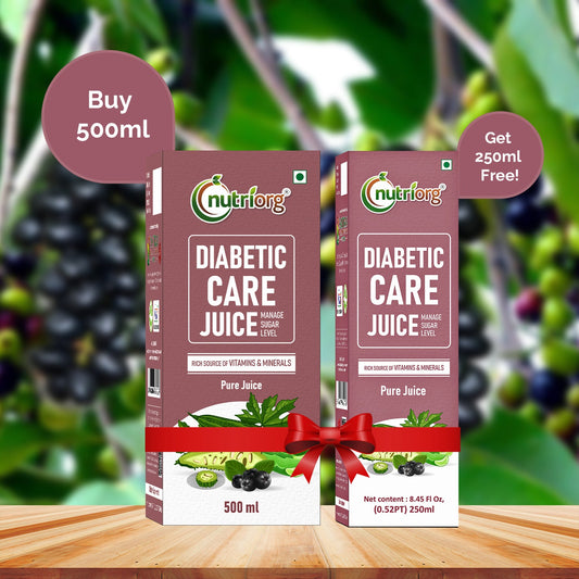 Nutriorg Diabetic Care Juice | Buy 500ml Get 250ml free