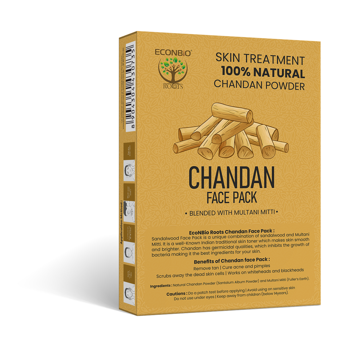 ECONBIO ROOTS 100% Natural Chandan/Sandalwood Face Pack 50g