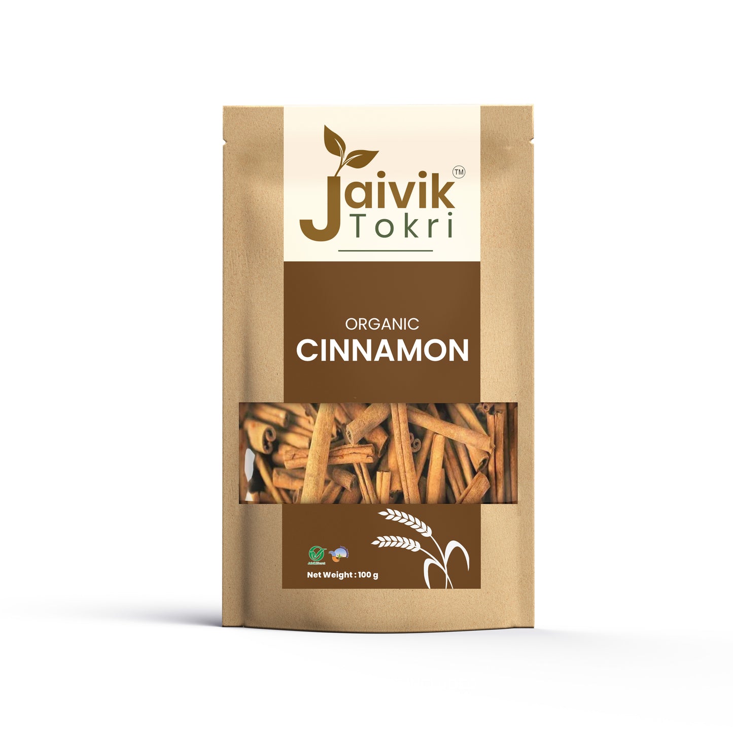 Jaivik Tokri Organic Cinnamon Stick / Dalchini 100g