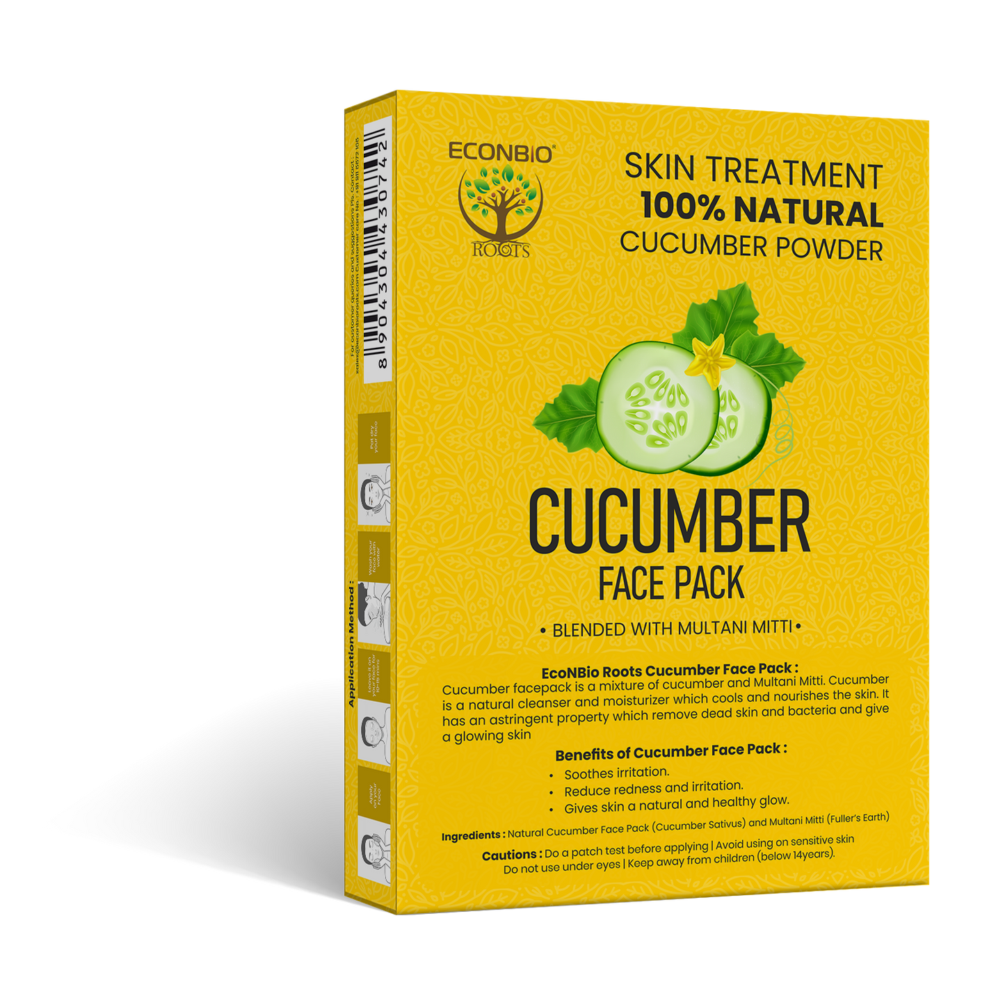 ECONBIO ROOTS 100% Natural Cucumber Face Pack 50g