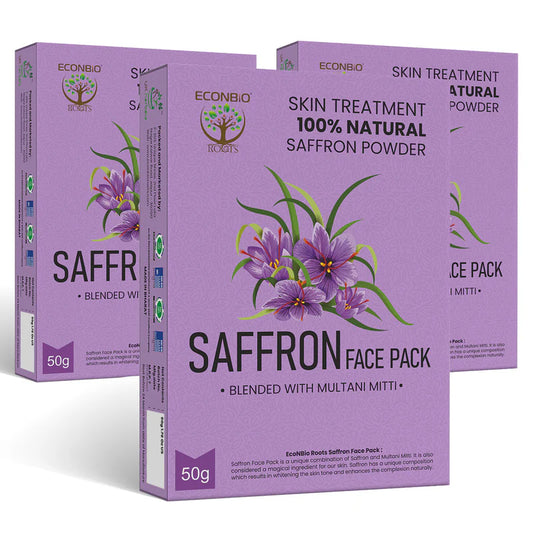 ECONBIO ROOTS 100% Natural Saffron Face Pack 50g (Pack of 3)