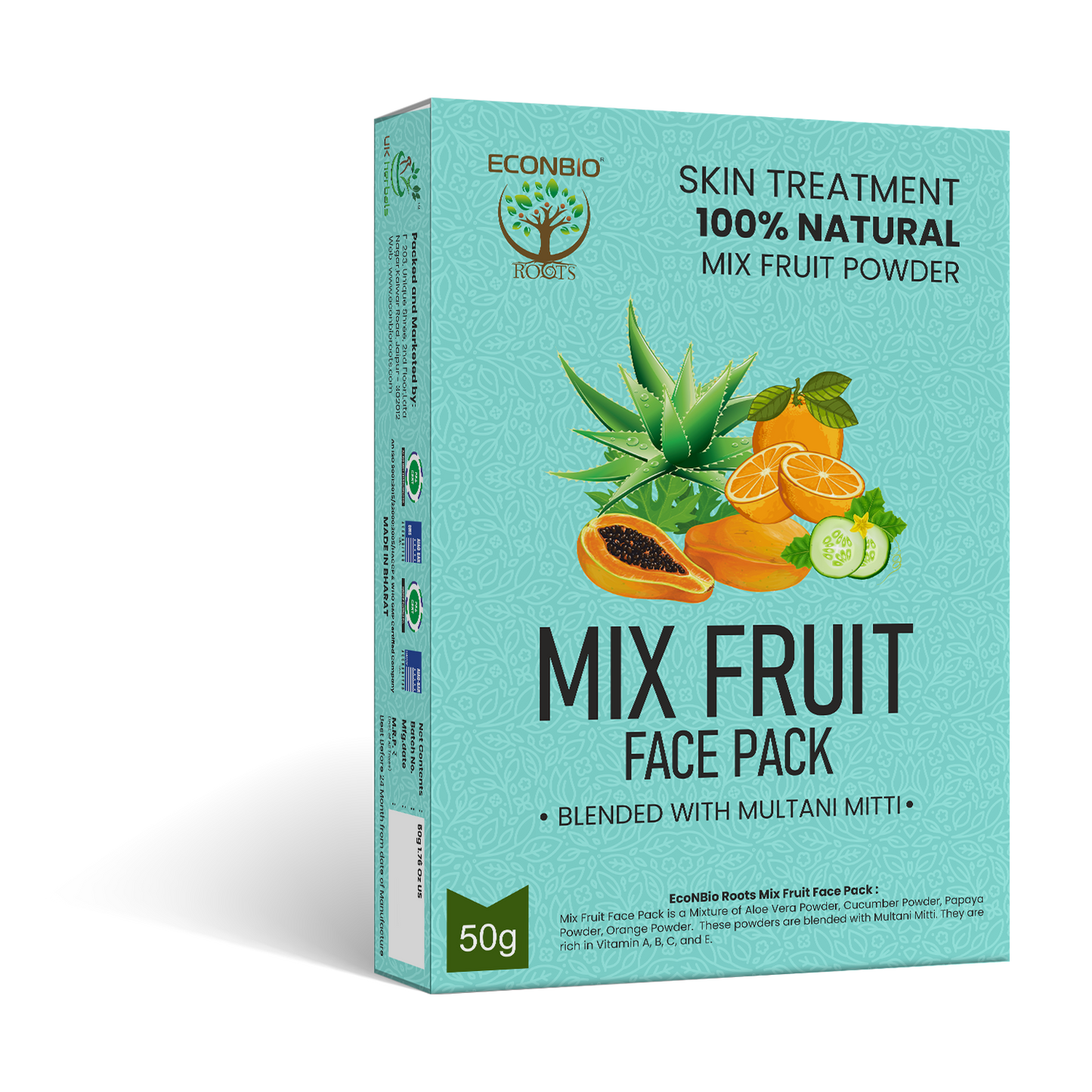 ECONBIO ROOTS 100% Natural Mix Fruit Face Pack 50g