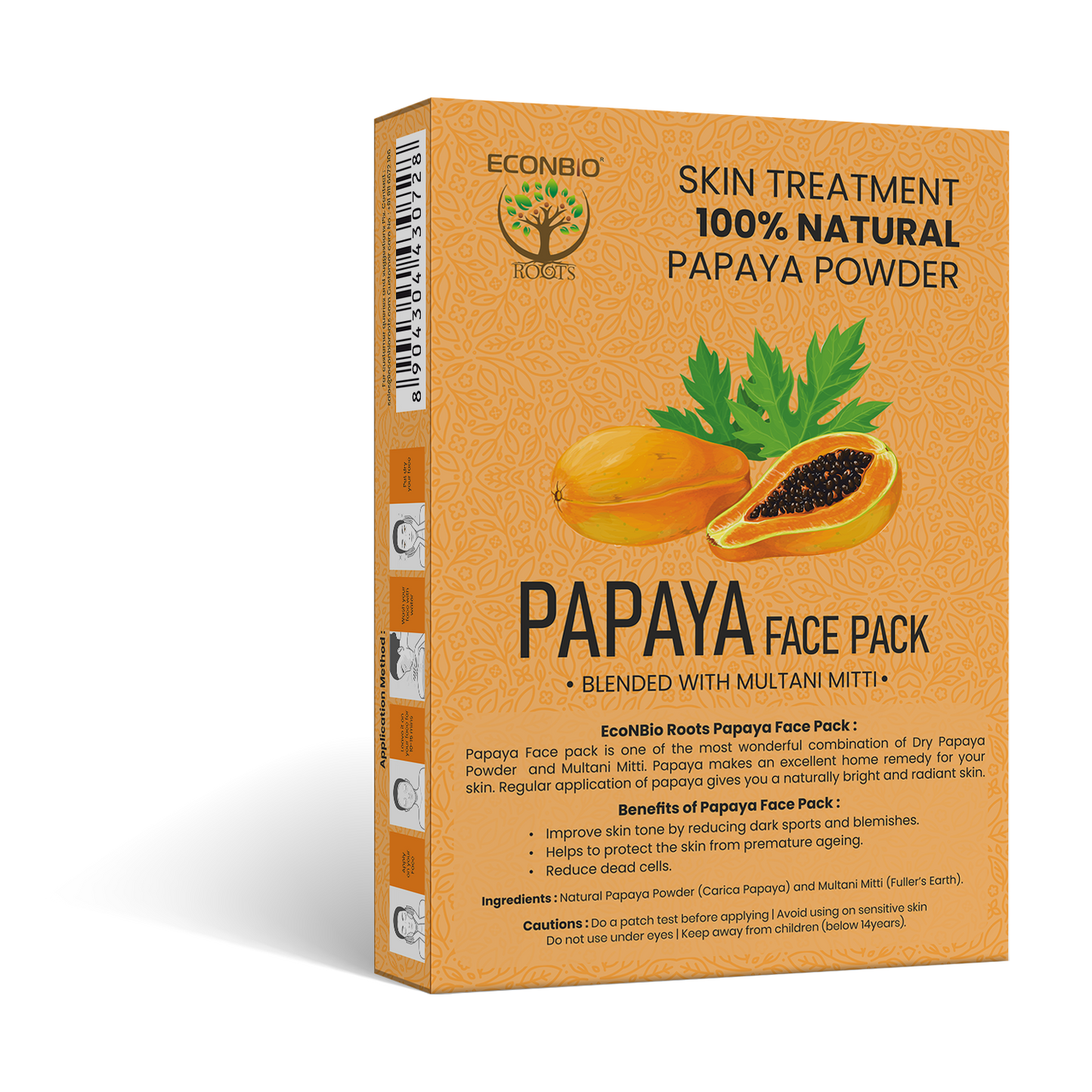 ECONBIO ROOTS 100% Natural Papaya Face Pack 50g