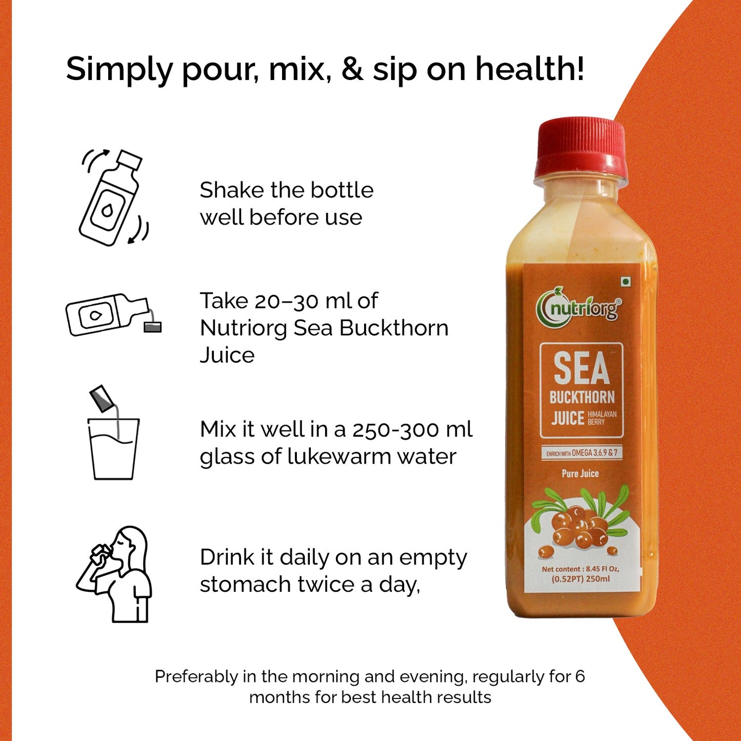 Nutriorg Sea Buckthorn Juice 250ml