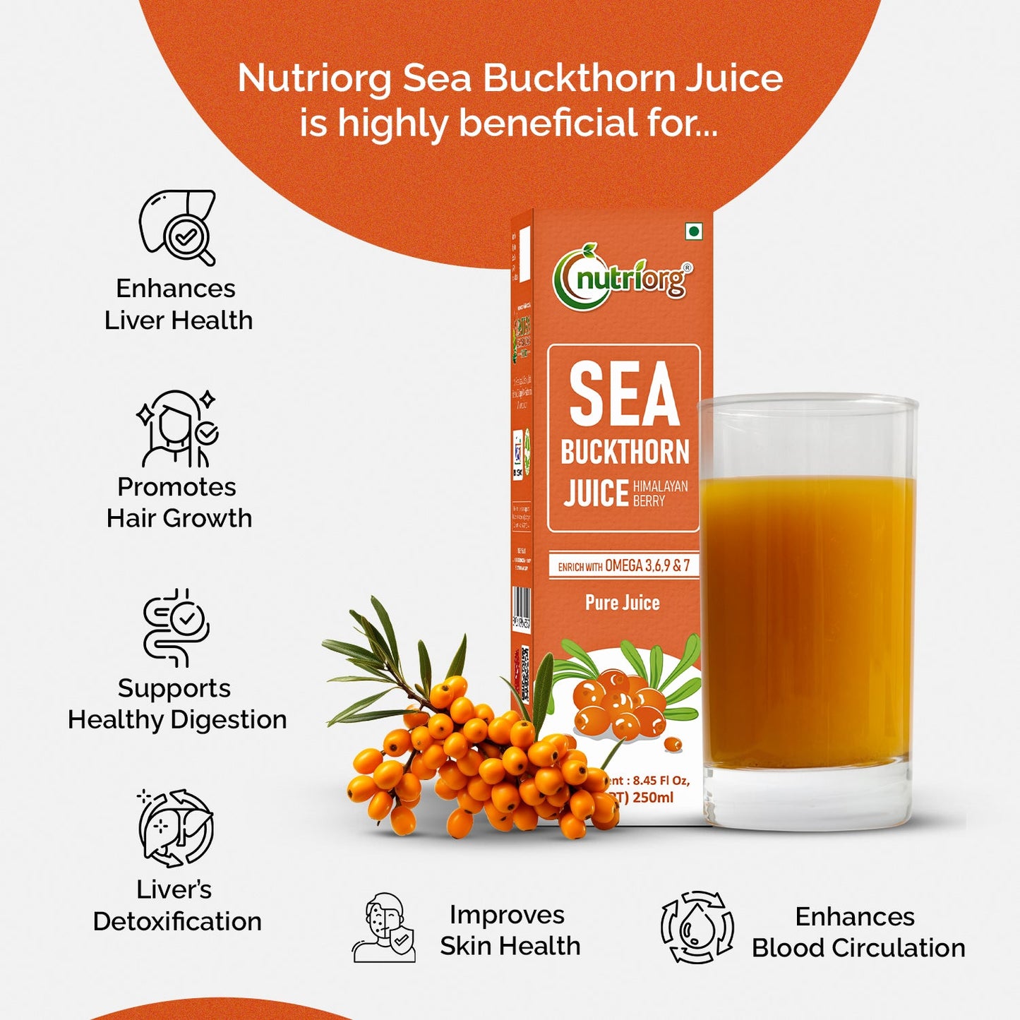 Nutriorg Sea Buckthorn Juice 250ml