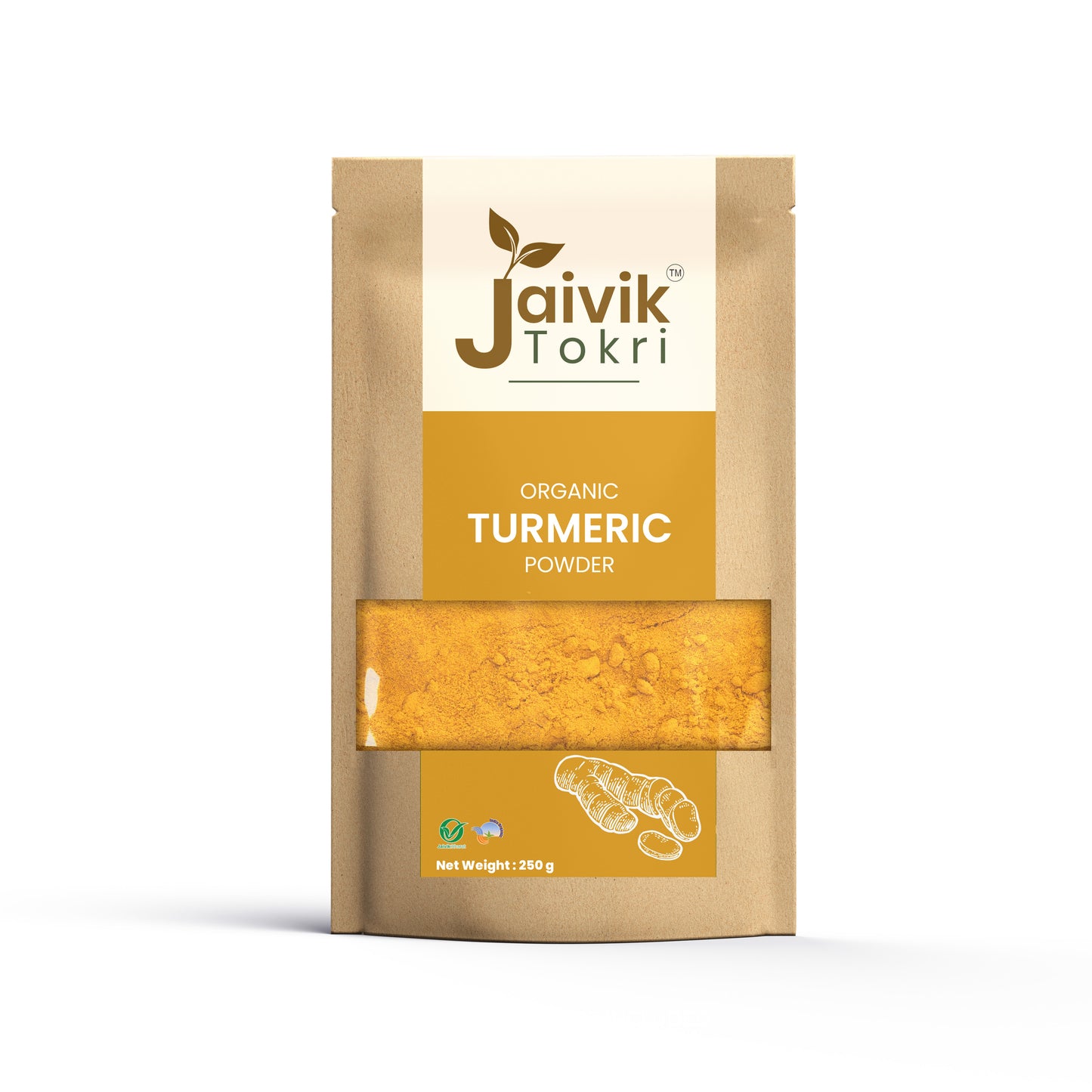 Jaivik Tokri Organic Turmeric Haldi Powder 250g