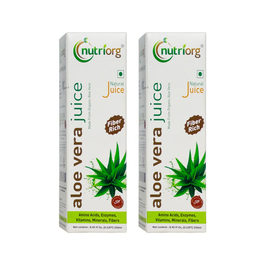 Nutriorg Aloe vera Juice 500ml (Pack of 2*250ml)