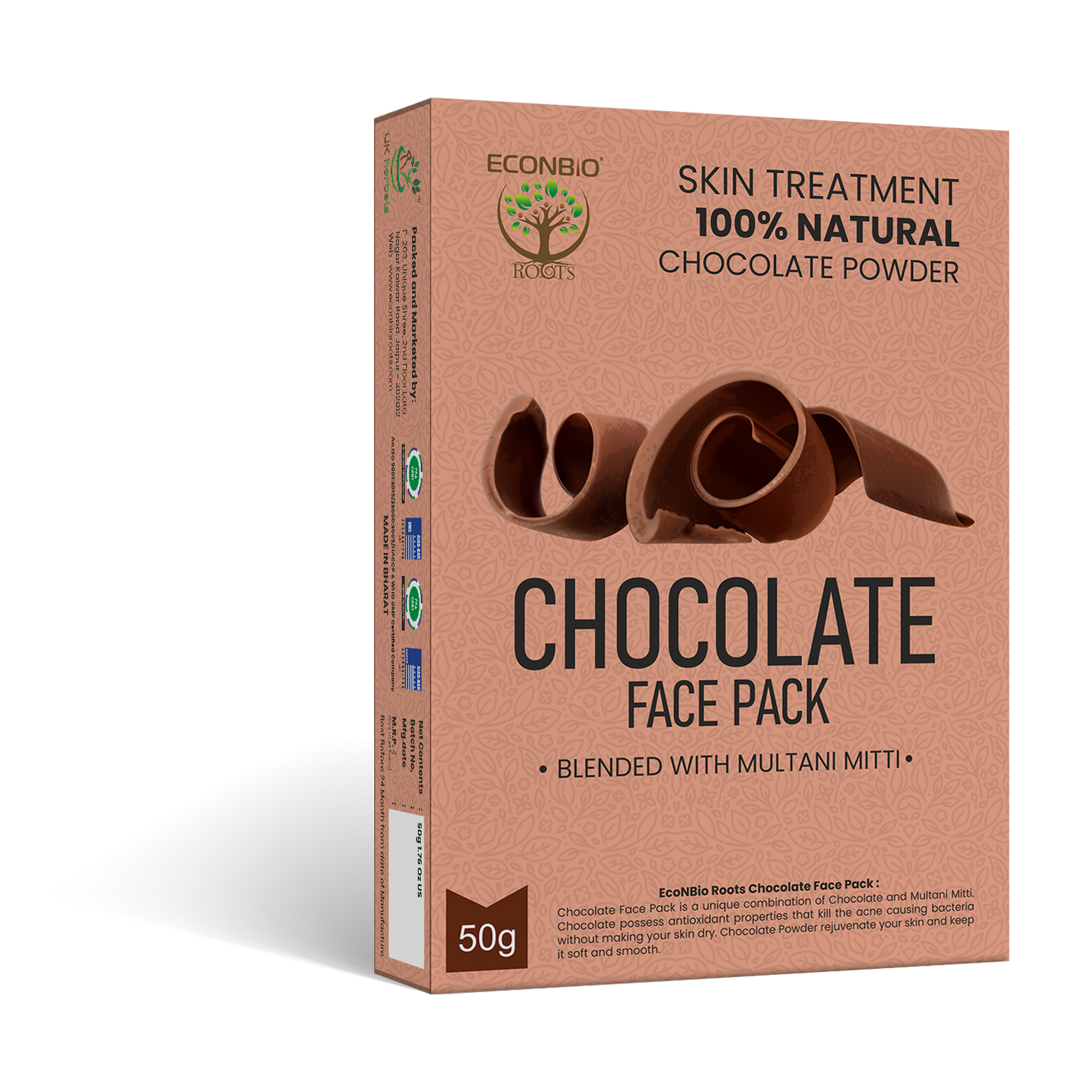 ECONBIO ROOTS 100% Natural Chocolate Face Pack 50g