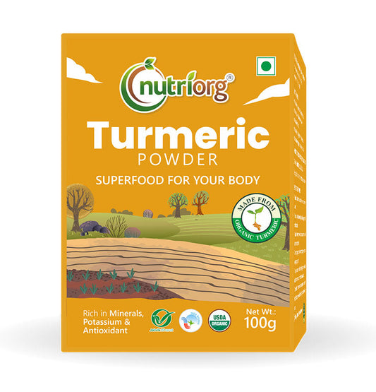 Nutriorg Certified Organic Turmeric Powder 200g (Pack of 2*100g)