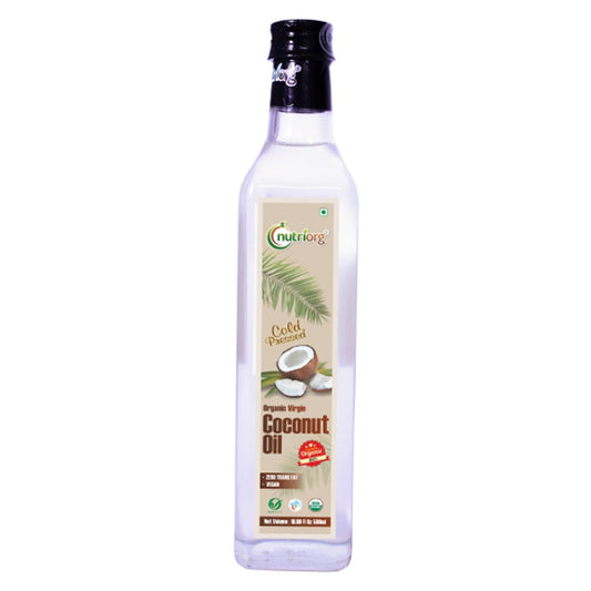 Nutriorg Virgin Coconut Oil 500ml | Wooden Cold-Pressed Oil