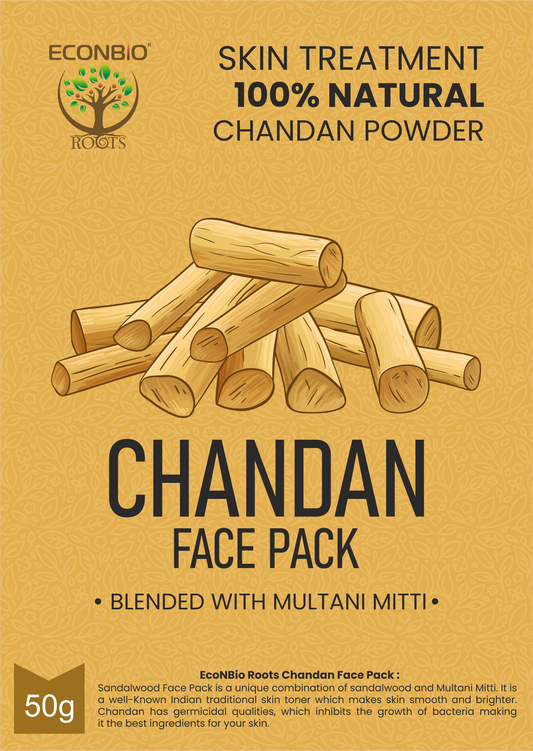 ECONBIO ROOTS 100% Natural Chandan/Sandalwood Face Pack 50g (Pack of 3)