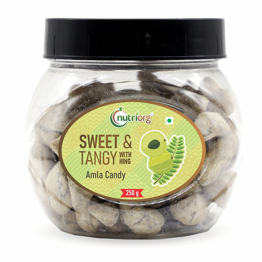 Nutriorg Sweet & Tangy Amla Candy with Hing Flavor 250g