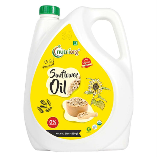 Nutriorg Certified Organic Sunflower Oil- 5 litre