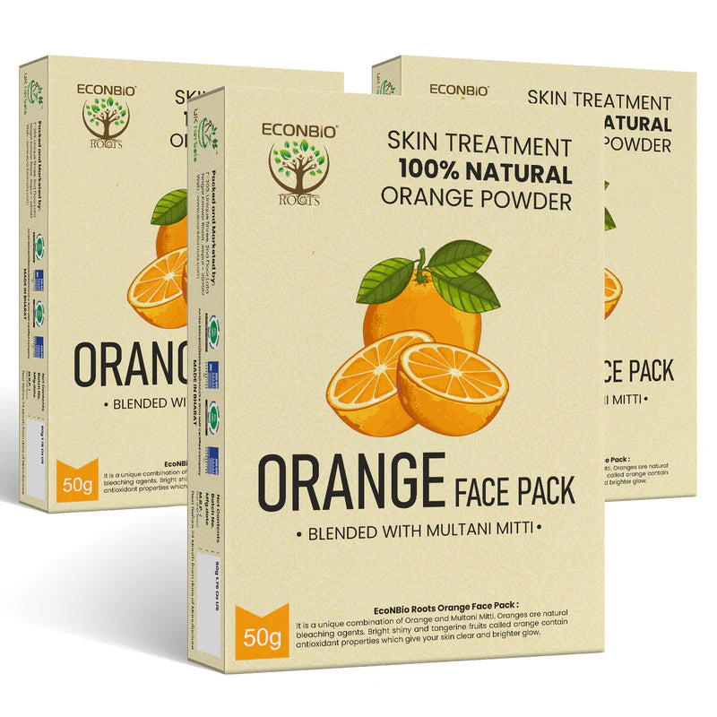 ECONBIO ROOTS 100% Natural Orange Face Pack 50g (Pack of 3)