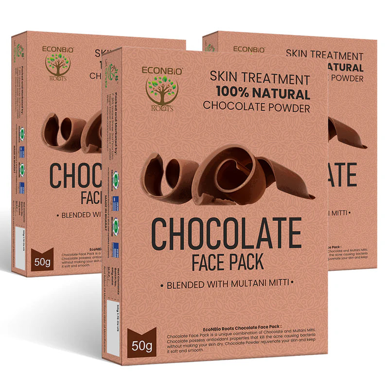 ECONBIO ROOTS 100% Natural Chocolate Face Pack 50g (Pack of 3)