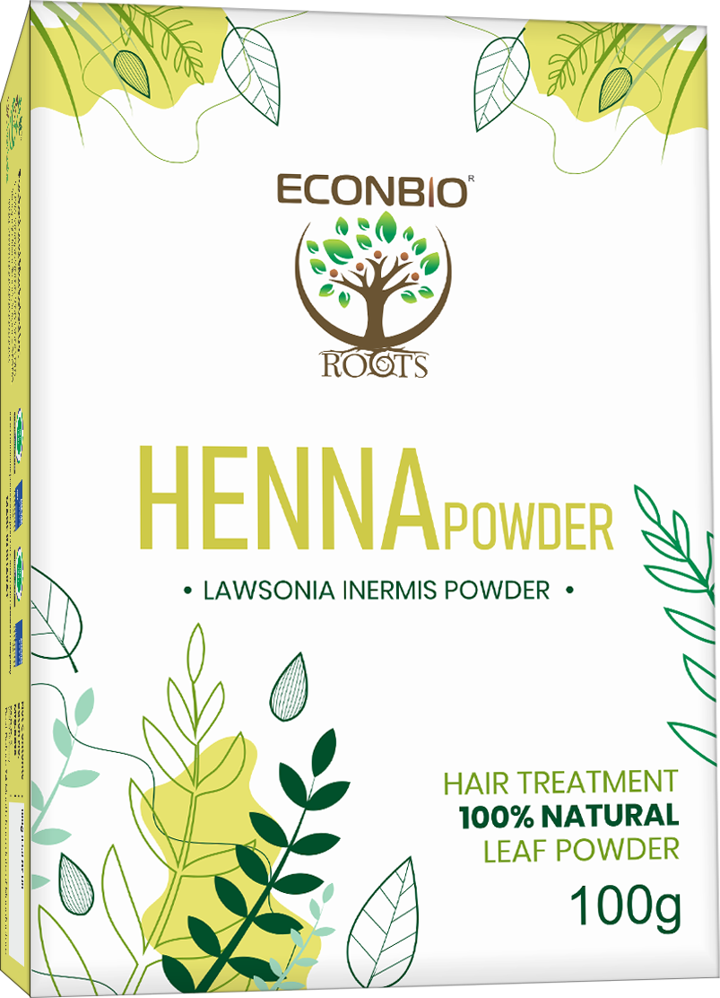 ECONBIO ROOTS 100% Natural Henna Powder 100g (Pack of 2)