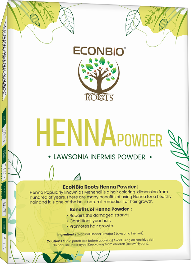 ECONBIO ROOTS 100% Natural Henna Powder 100g (Pack of 2)