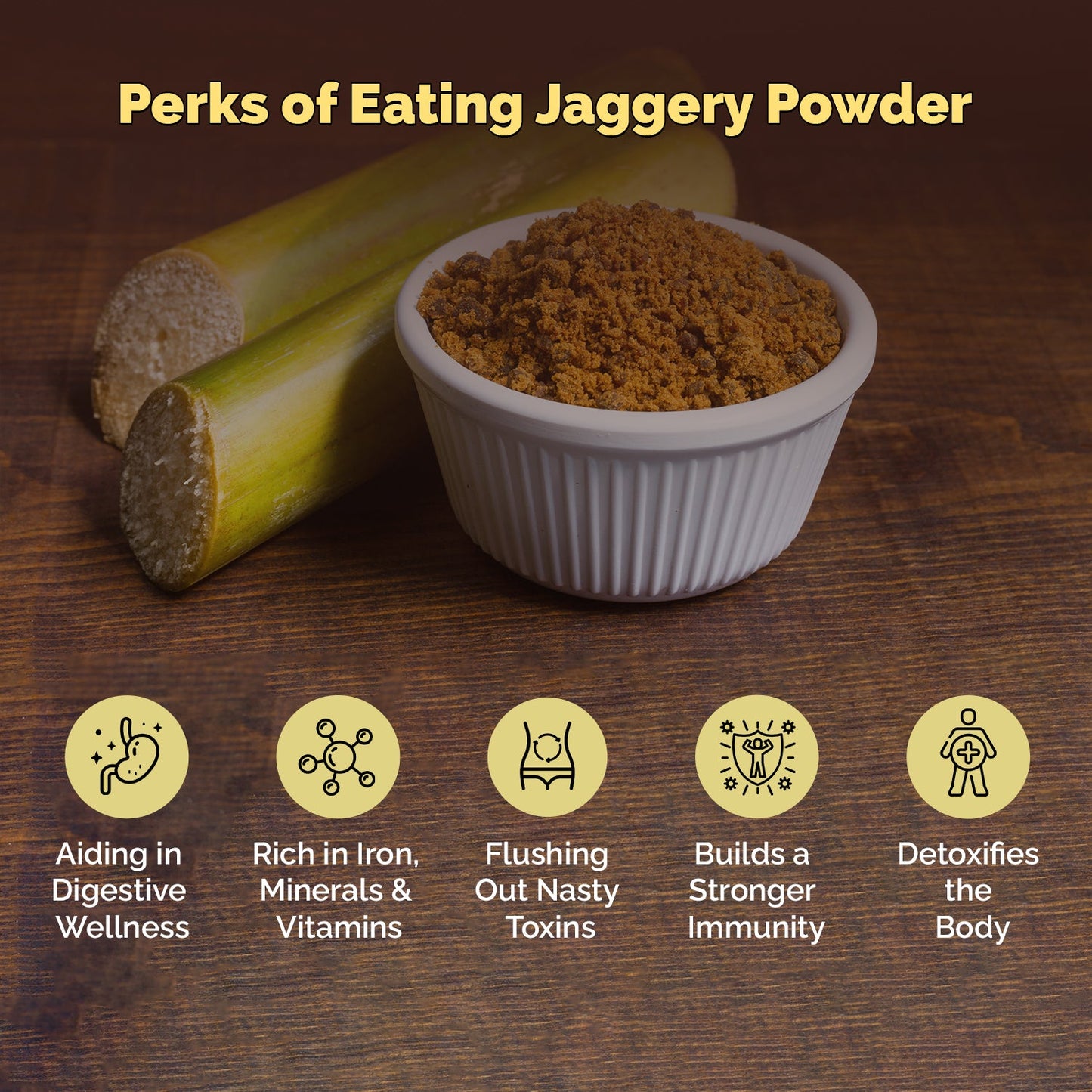 Nutriorg Certified Organic Jaggery Powder 1400gm (Pack of 2*700gm)