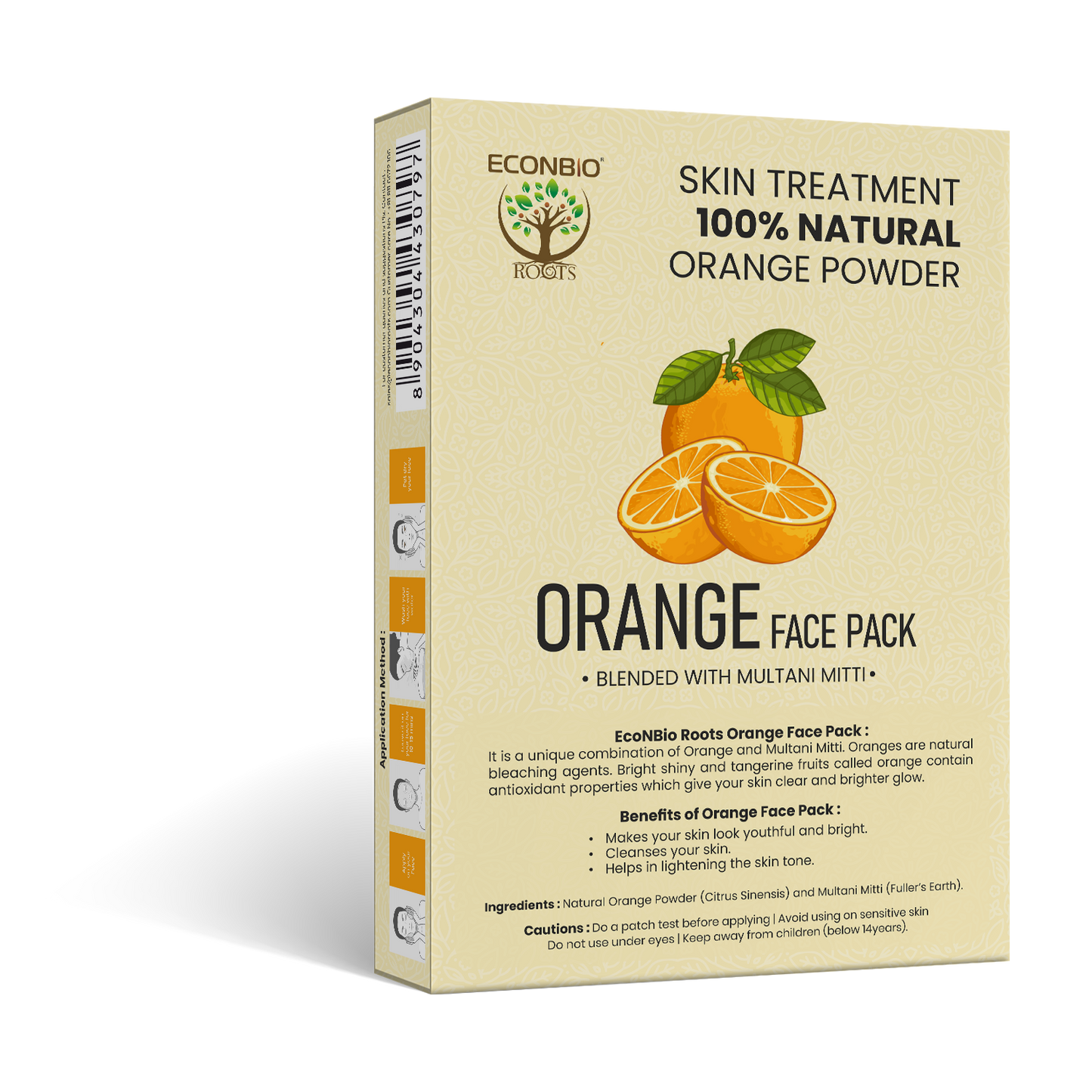 ECONBIO ROOTS 100% Natural Orange Face Pack 50g (Pack of 3)