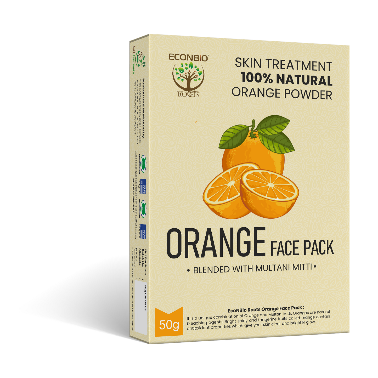 ECONBIO ROOTS 100% Natural Orange Face Pack 50g